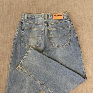 Y2K Anchor Blue Baggy Faded Denim Jeans